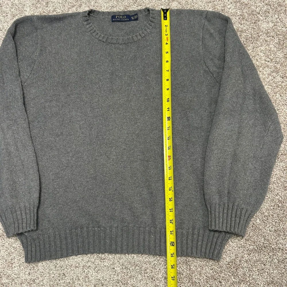 Polo Ralph‎ Lauren Crewneck Sweater Men Size XL Gray Pony Cotton Preppy Knit
